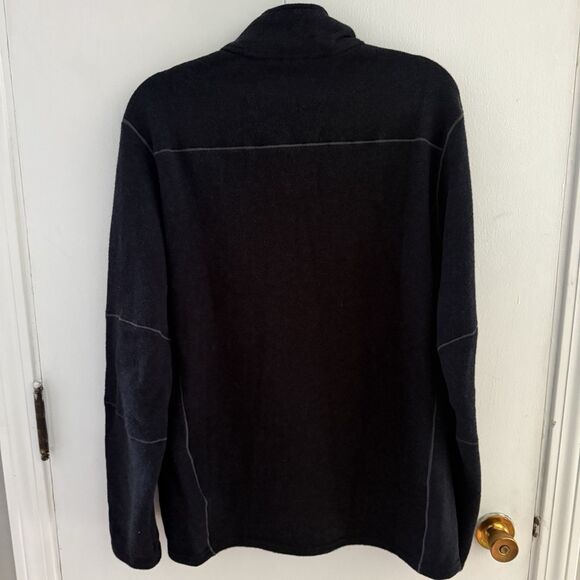 Kuhl Men’s L Sweatshirt 1/4 Zip Dark Gray/Black Pullover Fleece Top - Picture 3 of 8